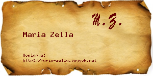 Maria Zella névjegykártya